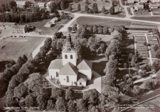 Sala, Västerfärnebo Kyrka, Flygfoto 1963