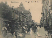 Eskilstuna, Torget kl 6 f.M. 1907 Eskilstuna, Torget kl 6 f.M. 1907