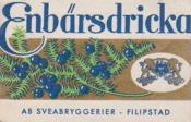 Filipstad, Ab Sveabryggerier, Enbärsdricka Filipstad, Ab Sveabryggerier, Enbärsdricka