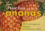 Filipstad, Ab Sveabryggerier, Fructus Ananas Filipstad, Ab Sveabryggerier, Fructus Ananas