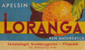 Filipstad, AB Sveabryggerier, Apelsin Loranga Filipstad, AB Sveabryggerier, Apelsin Loranga