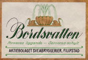 Filipstad, AB Sveabryggerier Bordsvatten Filipstad, AB Sveabryggerier Bordsvatten