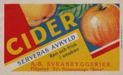 Filipstad, AB Sveabryggerier, Cider Filipstad, AB Sveabryggerier, Cider