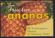 Filipstad, AB Sveabryggerier, Fructus Ananas Filipstad, AB Sveabryggerier, Fructus Ananas