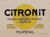 Filipstad, Ångbryggeri AB, Svea, Citronit Filipstad, Ångbryggeri AB, Svea, Citronit