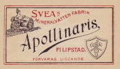 Filipstad, Sveas Mineralvattenfabrik, Apollinaris Filipstad, Sveas Mineralvattenfabrik, Apollinaris
