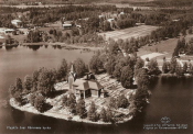 Filipstad Flygfoto över Rämmens Kyrka 1961