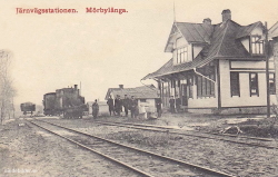 Järnvägsstationen. Mörbylånga 1910 Järnvägsstationen. Mörbylånga 1910