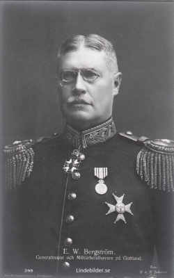 EW Bergström. Generalmajor och Militärbefälhavare på Gottland EW Bergström. Generalmajor och Militärbefälhavare på Gottland