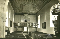 Gotland, Follingbo, Kyrkan, Interiör 1935 Gotland, Follingbo, Kyrkan, Interiör 1935