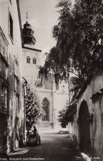 Gotland, Visby Gatuparti med Domkyrkan Gotland, Visby Gatuparti med Domkyrkan