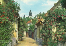 Gotland, Visby Fiskargränd 1966 Gotland, Visby Fiskargränd 1966