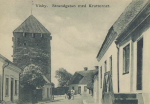 Gotland, Visby, Strandgatan med Kruttornet Gotland, Visby, Strandgatan med Kruttornet