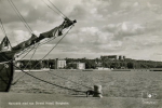 Öland, Borgholm, Hamnbild med nya Strand Hotell 1955 Öland, Borgholm, Hamnbild med nya Strand Hotell 1955