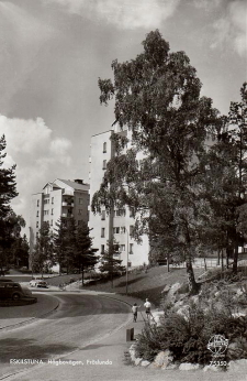 Eskilstuna, Fröslunda Högbovägen 1958 Eskilstuna, Fröslunda Högbovägen 1958