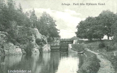 Arboga, Parti från Hjälmare Kanal 1916 Arboga, Parti från Hjälmare Kanal 1916