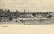 Arboga Staden med Arboga Ån 1909
