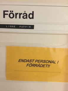 Örebro Lasarett, Förråd