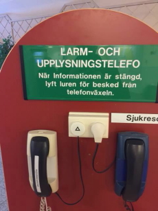 Örebro Lasarett, Larm och Upplysningstelefo Örebro Lasarett, Larm och Upplysningstelefo