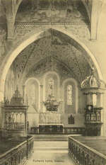Gotland, Dalhems Kyrka. Interiör Gotland, Dalhems Kyrka. Interiör