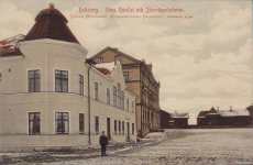 Hallsberg, Stora Hotellet och Järnvägsstationen 1908 Hallsberg, Stora Hotellet och Järnvägsstationen 1908