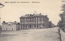 Stora Hotellet och Stadshuset, Hallsberg 1907 Stora Hotellet och Stadshuset, Hallsberg 1907