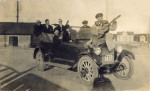 Kopparberg Taxi med åkande spelmän 1925 Kopparberg Taxi med åkande spelmän 1925