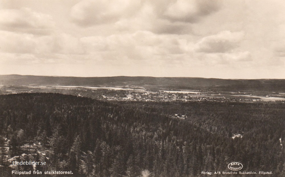 Filipstad från utsiktstornet 1939
