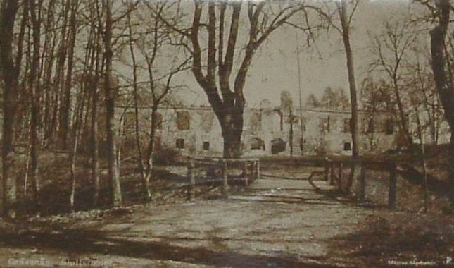 Gräfnäs Slotts ruiner 1900
