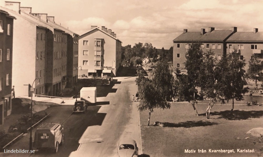 Motiv från Kvarnberget, Karlstad 1959