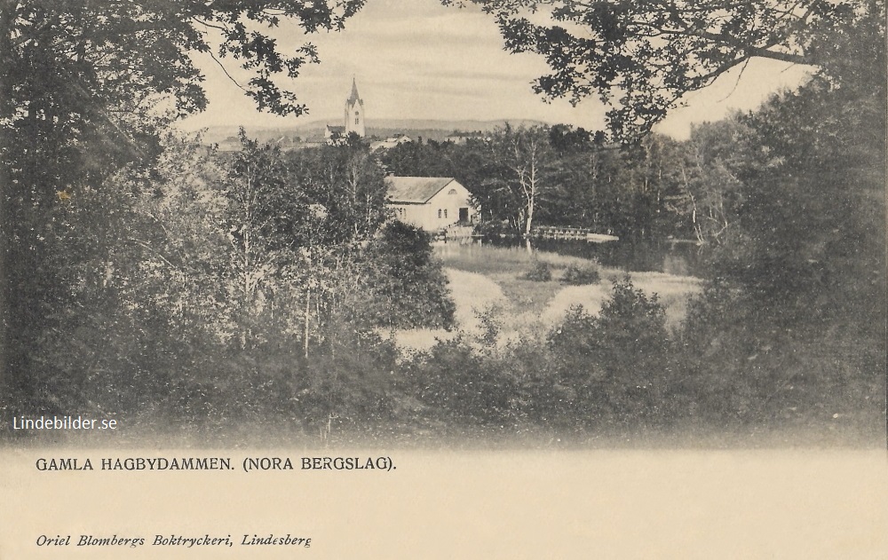 Nora. Gamla Hagbydammen, Nora Bergslag 1908