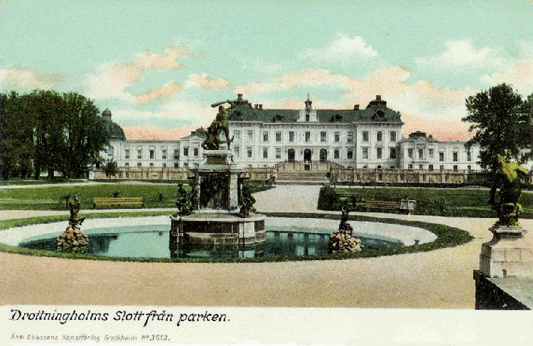 Drottningholm Slott, från parken 1900