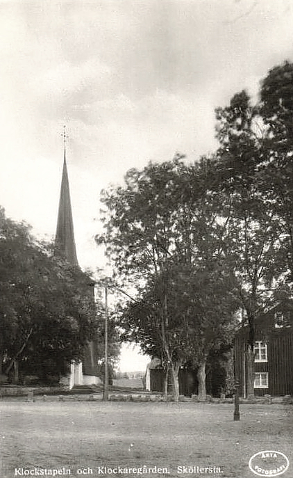 Hallsberg, Klockstapel och Klockaregården, Sköllersta 1942