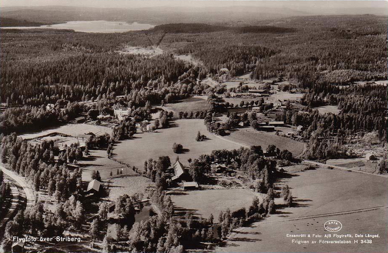 Nora, Flygfoto över Striberg 1946