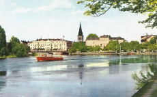 Karlstad, Klarälven och Stadshotellet 1956