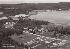 Skinnskatteberg, Flygfoto över Baggbron 1950