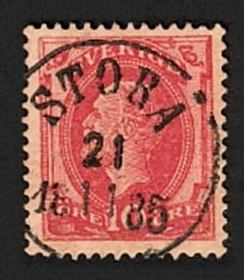 Storå Frimärke 21/11 1885