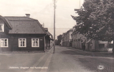 Hedemora, Långgatan med Apoteksgården 1943