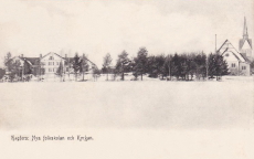 Hagfors, Nya Folkskolan och Kyrkan 1904