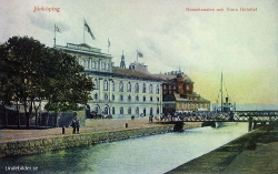 Jönköping. Hamnkanalen och Stora Hotellet 1907