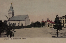 Kyrkan o tingshuset 1905