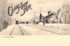 Hällefors, Bredsjö Station Gott Nytt År 1904