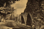 Gotland, Visby, Insidan av muren vid Lasarettsporten 1946