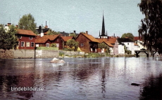 Arboga med kyrkan och ån