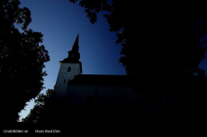 Lindesbergs solnedgång över kyrkan
